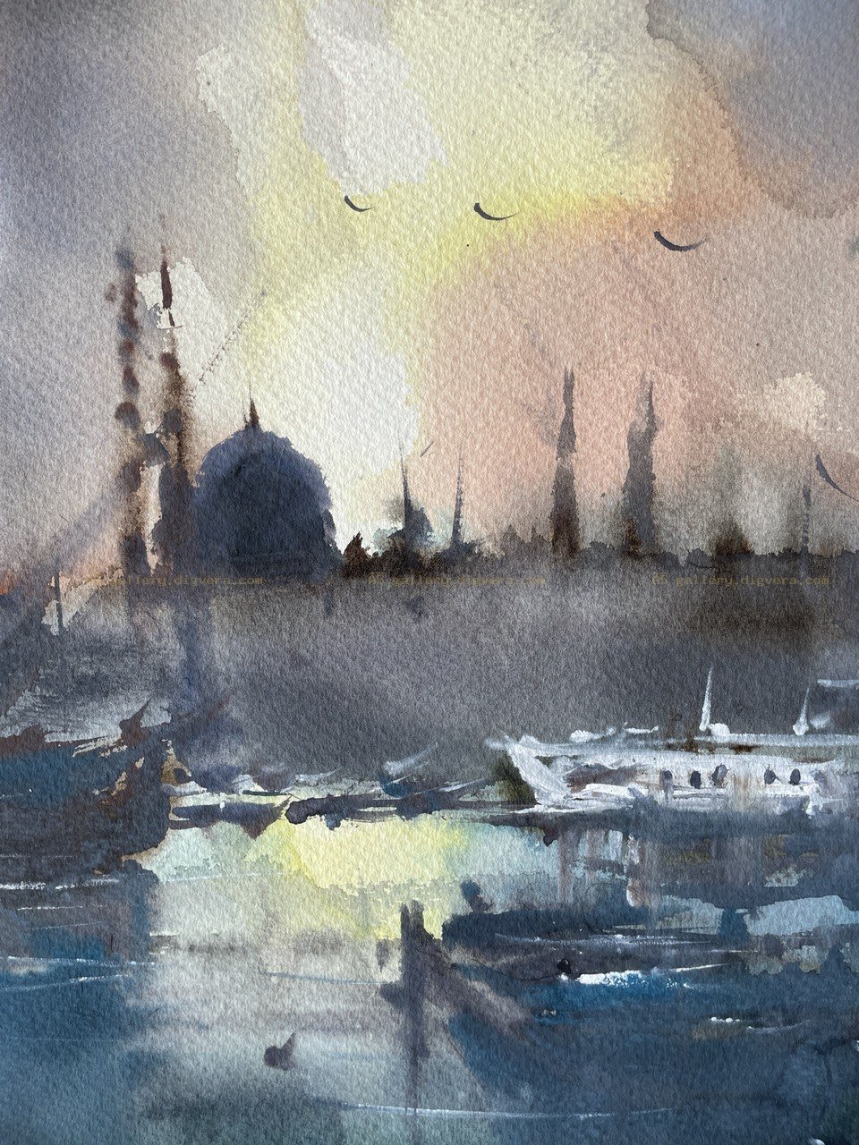 Misty Cityscape at Dawn
